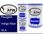 Preview: Peugeot, Indigo Blue, ALA: 500ml Lackdose + 500ml Klarlack + 250ml Härter - Set, von ATW Autoteile West.